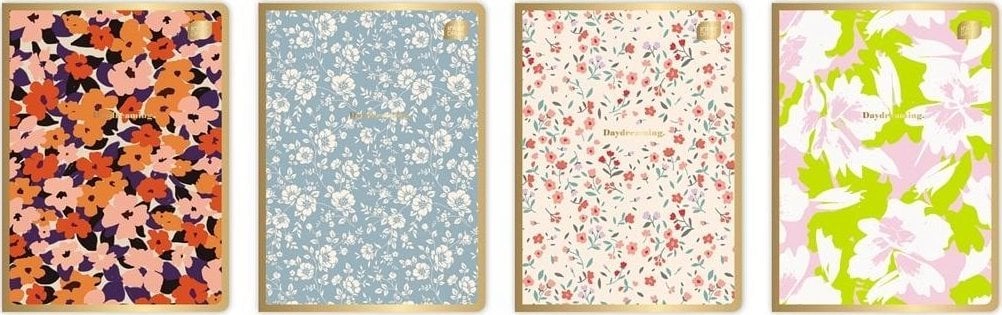 Interdruk Zeszyt A5/60K kratka Metallic Floral (10szt)