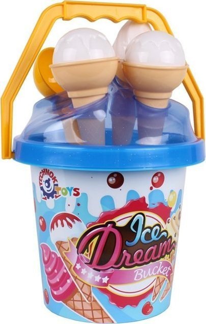 Technok Zestaw Do Piasku Lody Wiaderko Niebieskie 5743