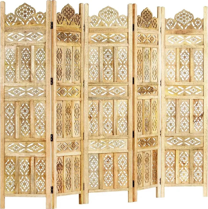 Elior Parawan z litego drewna mango - Peris 200 x 165 cm