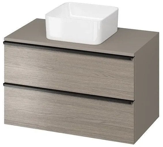 Cersanit S522-031 SZAFKA Z BLATEM VIRGO 80 SZARA UCHW CZARNY ZMONT // CER.VIRGO-BLAT-80-SZARA-UCH-CZ