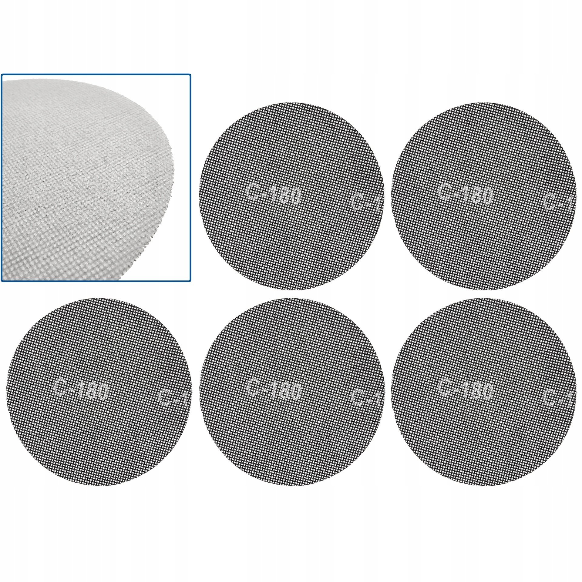 Geko Siatka ścierna na rzep 225mm P180 (5/250)