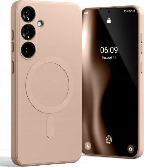 Mercury MagSafe Semi-Silicone Sam S24 FE S721 różowo-piaskowy /pink sand