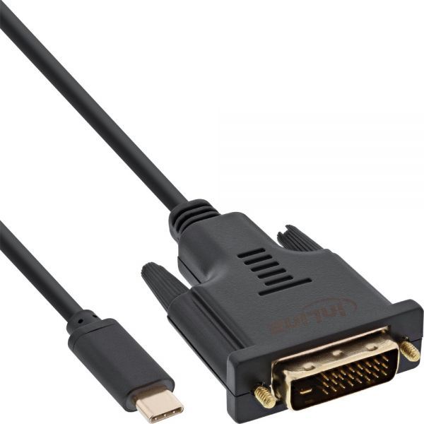 Kabel USB InLine USB-C - DVI-D 2 m Czarny (64132)