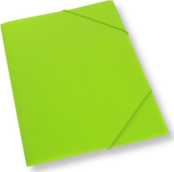 Teczka A4 z gumką plastikowa jasnozielona