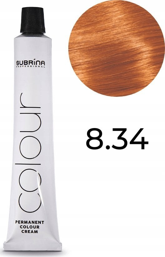 Subrina Professional, Essential Colour, Permanent Hair Dye, 8/34 Light Blonde Golden Cedar, 100 ml For Women