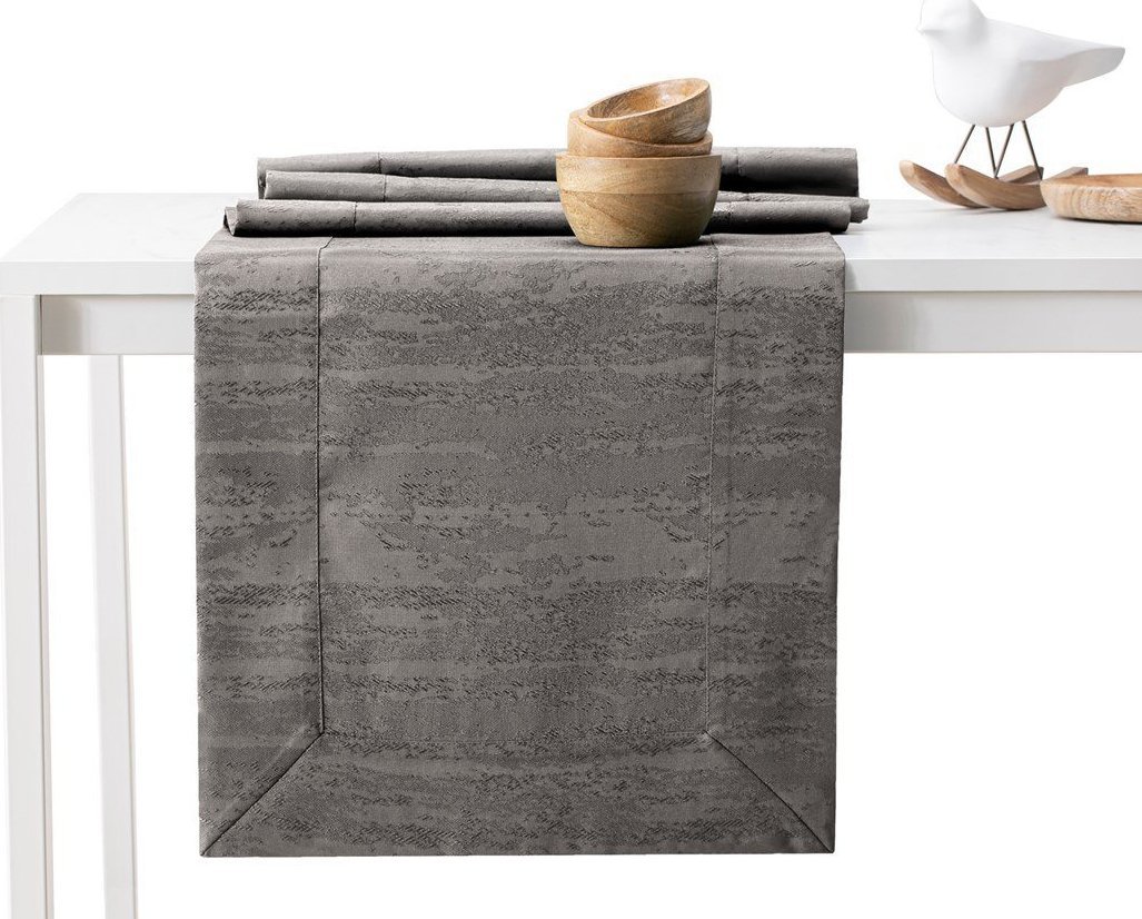 AmeliaHome AmeliaHome Bieżnik plamoodporny mankiet VESTA 40X200 kawowy