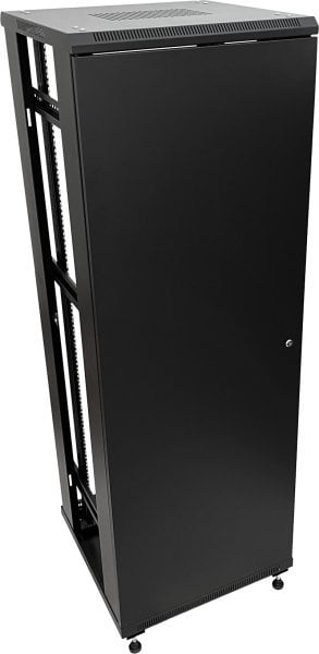 Szafa Q-Lantec Szafa serwerowa 27U 800x1000, drzwi przednie szklane, do samodzielnego montażu, kolor czarny (SS-27U-800-1000-01-C)