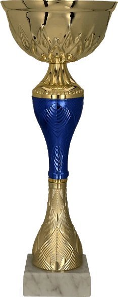 Victoria Sport Puchar metalowy złoto-niebieski