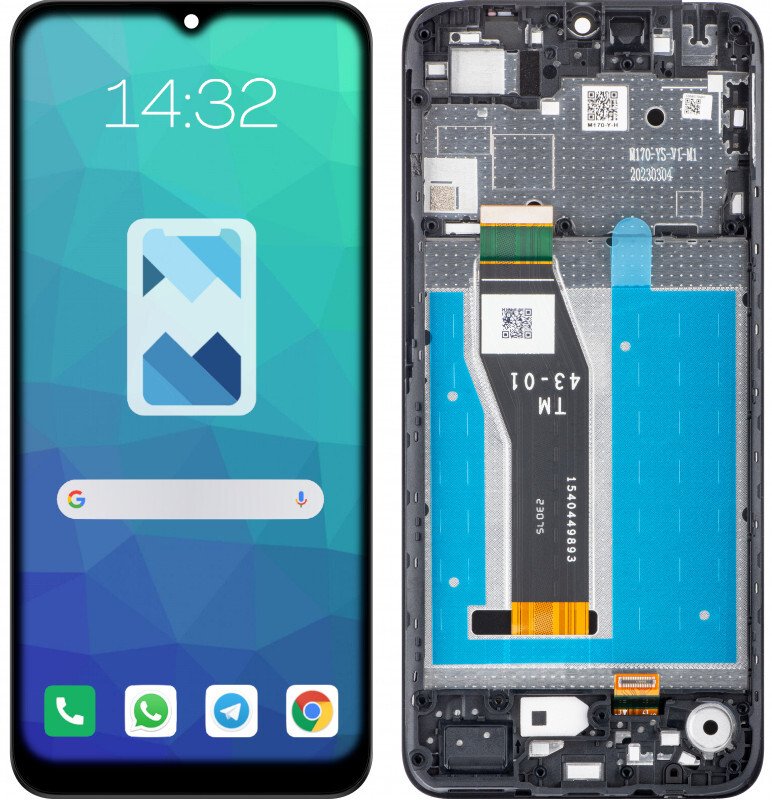 Wyświetlacz LCD Ekran Szybka do Motorola Moto E13 XT2345 RAMKA