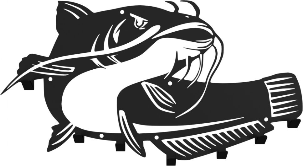 MT3CH Metalowy wieszak ścienny wiszący do przedpokoju na kurtki ubrania klucze loft RYBA SUM czarny