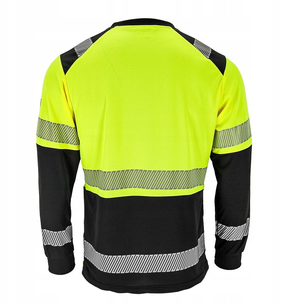 IGUANA-LS - Koszulka ostrzegawcza z siateczki męska długi rękaw zakończony ściągaczami poliester 100% 130 g/m2 2XL