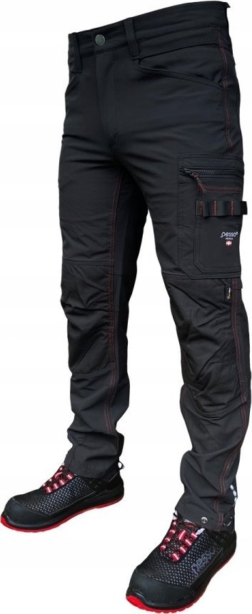 Pesso Work trousers STRETCH Mercury, black C48