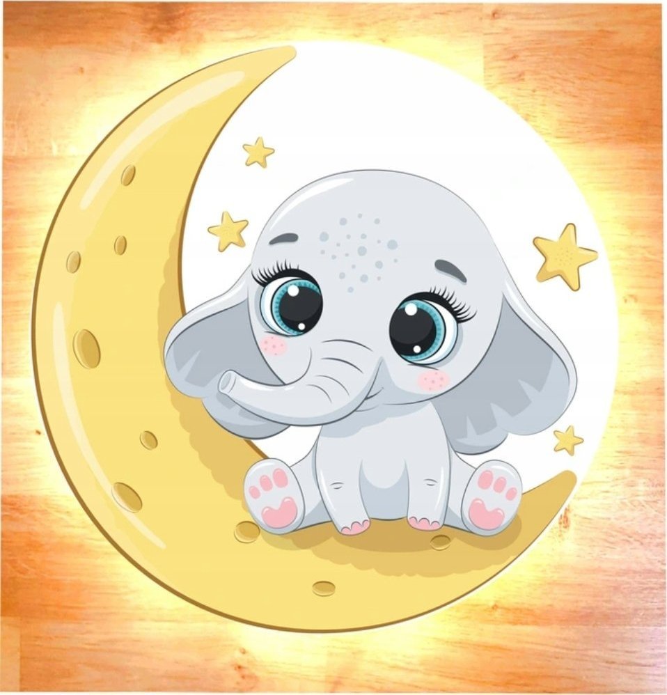 naSciane Lampka nocna księżyc słonik gwiazdka dla dzieci