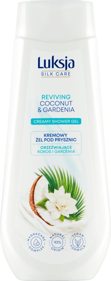 Luksja Luksja Silk Care Kremowy żel pod prysznic orzeźwiające kokos i gardenia 500 ml