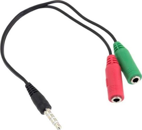 Kabel Hertz Jack 3.5mm - Jack 3.5mm x2 0.2m czarny (1779-uniw)