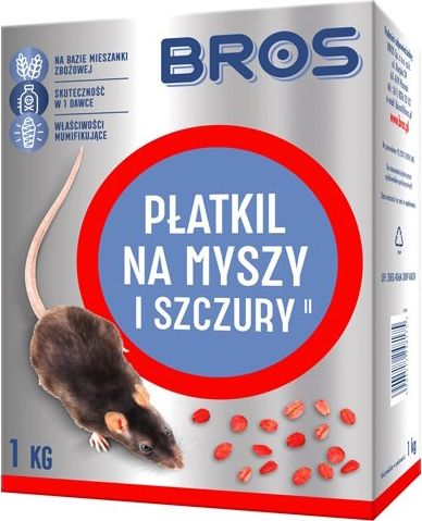 Bros Preparat gryzoniobójczy na myszy i szczury Płatki 1 kg