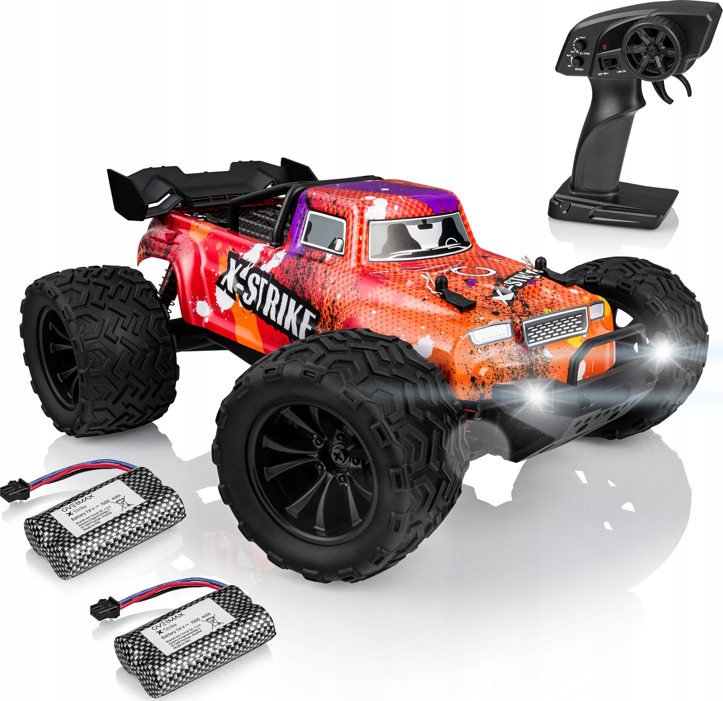 Overmax Samochód Zdalnie Starowany Duży 45Km/H 4X4 Overmax