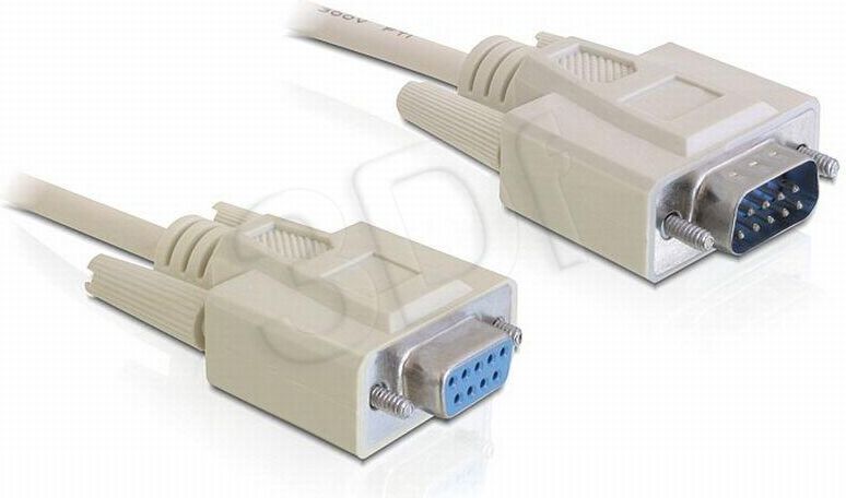 Delock DB-9 - DB-9, 2m, Biały (84064)