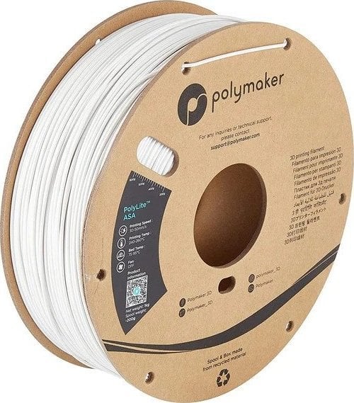 Poly Filament Polymaker PolyLite ASA 1,75mm 1kg - White}
