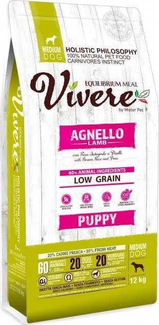 Vivere Dog Medium Puppy Lamb 3kg