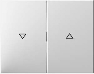 Hager Klawisz świecznikowy z nadrukiem symbolu strzałka śnieżnobiały - 14357109