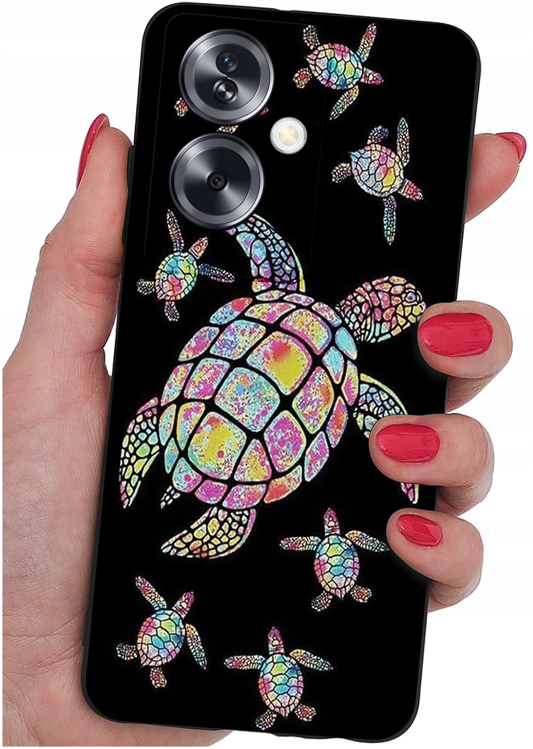 ETUI do Oppo A79 5G WZORY |SILIKONOWE MATT CASE + SZKŁO ochronne 9H