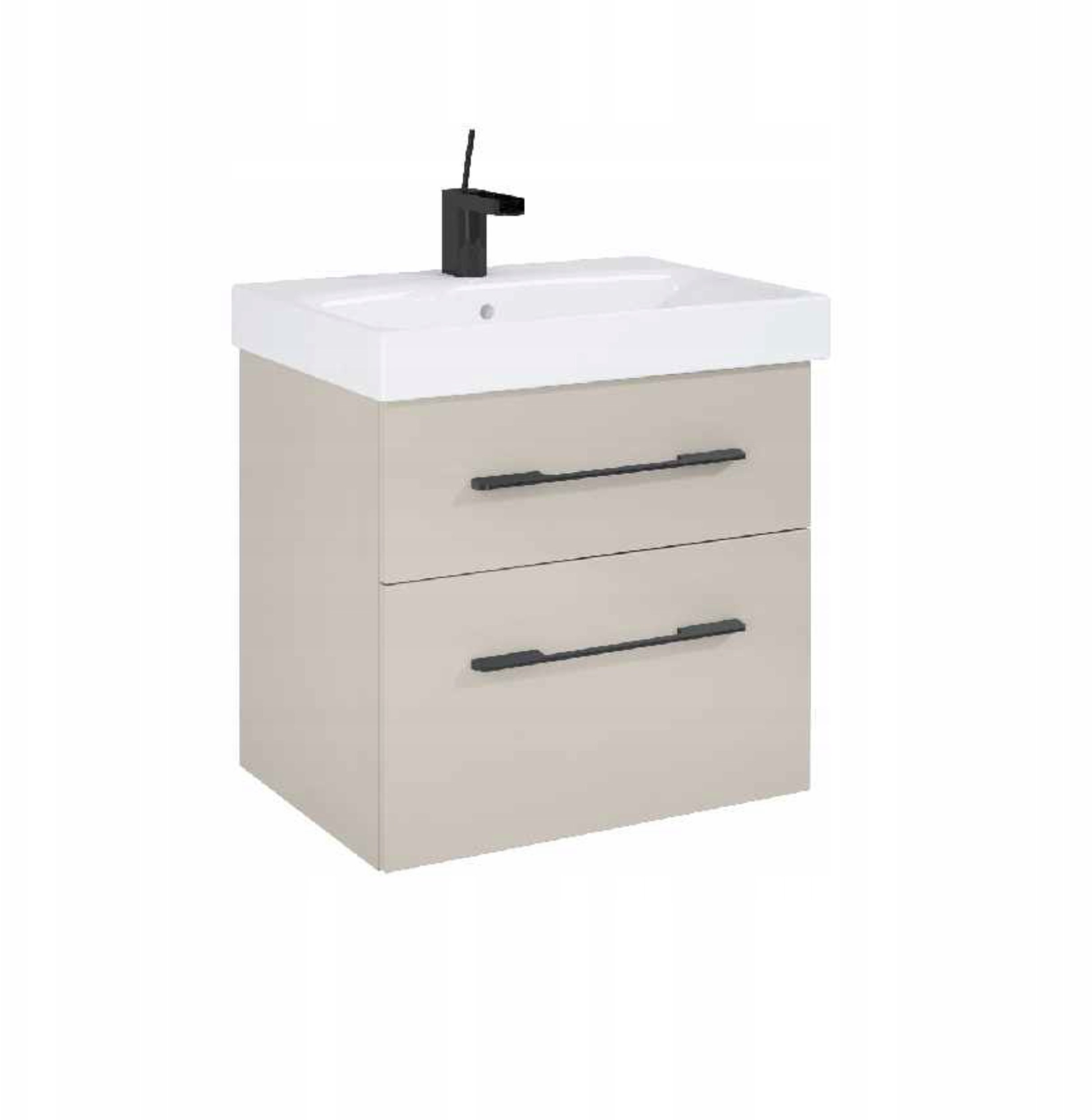 AQ.401-164363 / AQUAFORM / MADRID / SZAFKA PODUMYWALKOWA WISZĄCA 2S 60 FUME MATT / 60X41,8X54 /