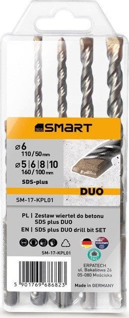 Wiertło Smart zestaw wierteł do betonu sds plus duo