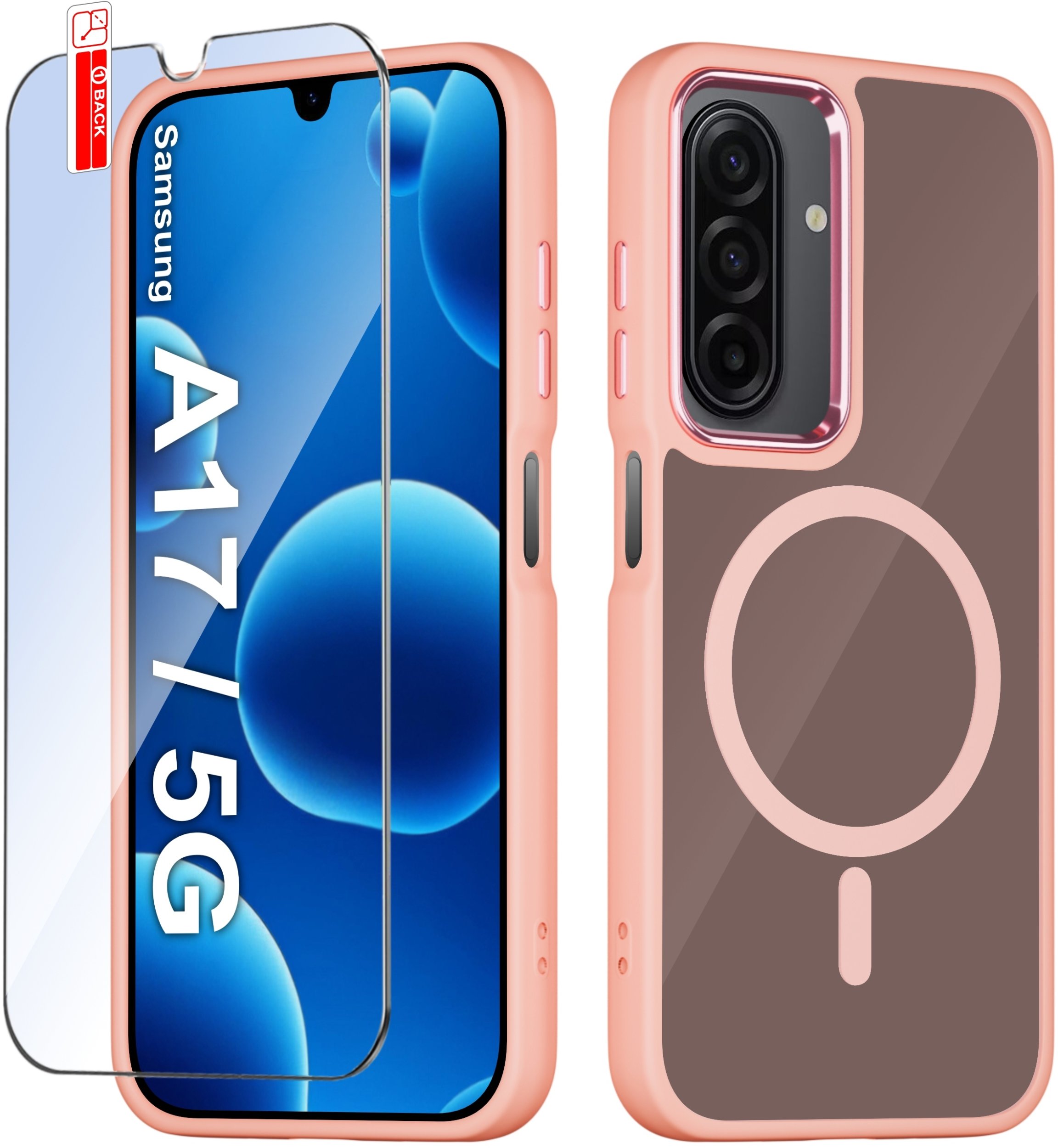 krainaGSM Etui do Samsung A17 5G CASE do MagSafe matowe Magnetyczne PREMIUM + Szkło