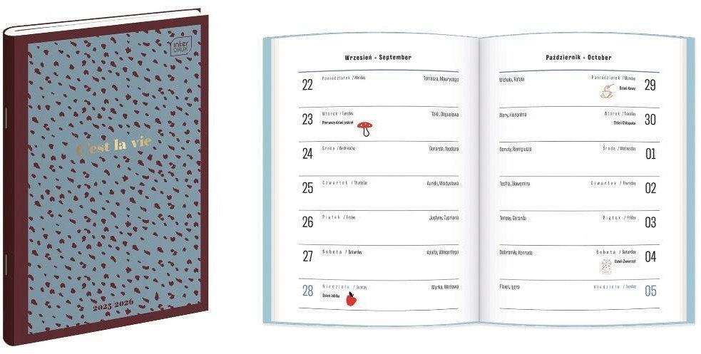 Kalendarz szkolny zeszytowy 25/26 B6/48K Spots