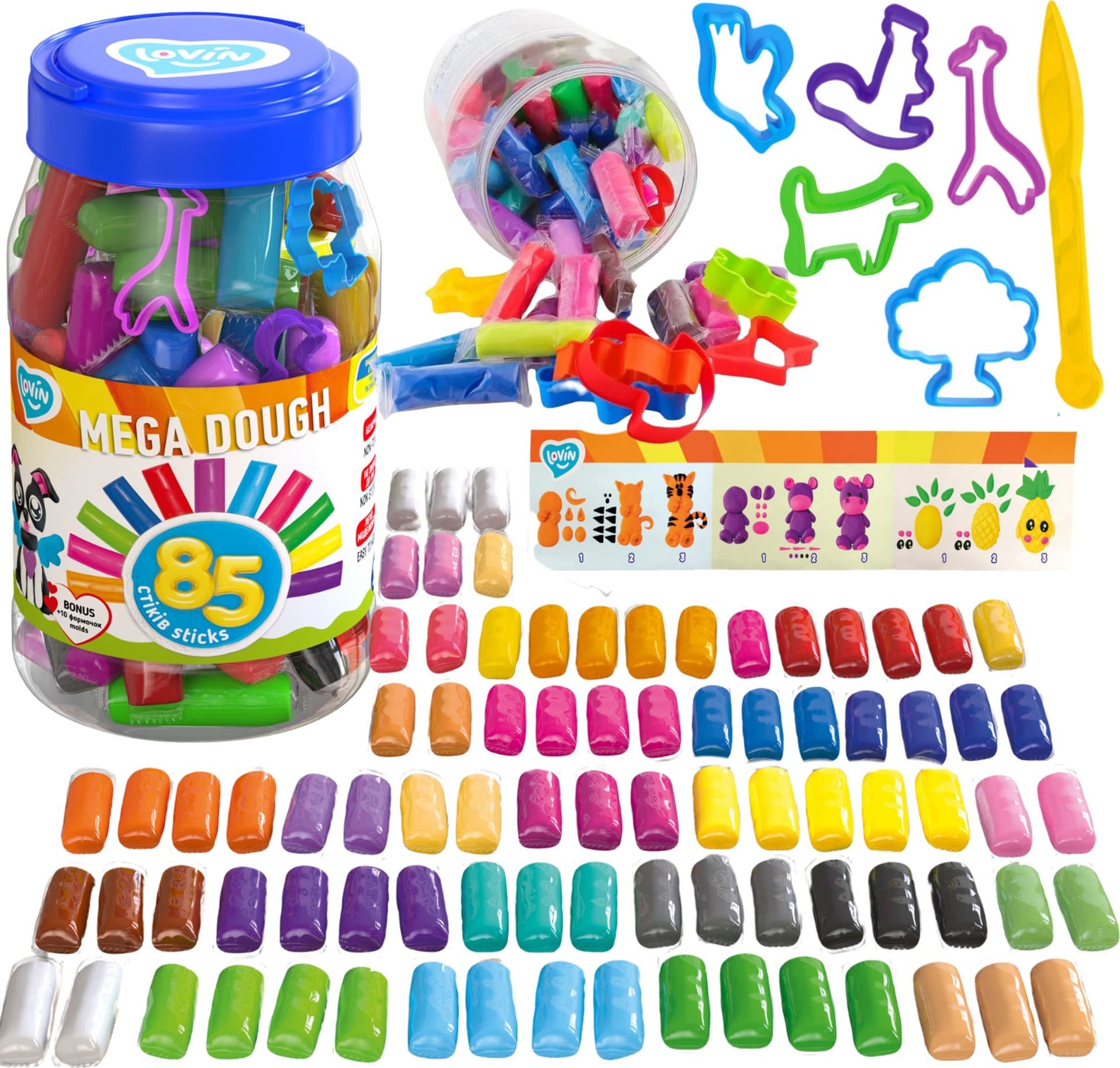 96el Ciastolina Plastelina Senso Glina Piankowa Piankolina Glina Zestaw XXL