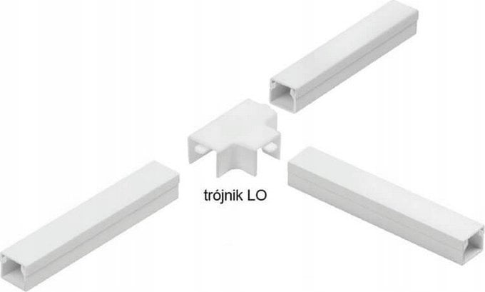 STASIŃSKI Osprzęt do listew elektroinstalacyjnych, trójnik BIAŁY LO 14x14 (1szt.)
