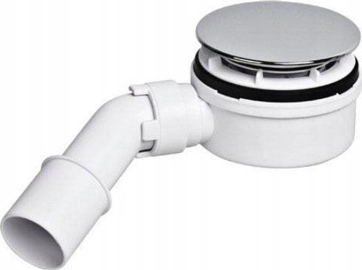 Syfon Mc Alpine SYFON BRODZIK NISKI SAMOCZYSZ 90MM CZARNY MAT NISK