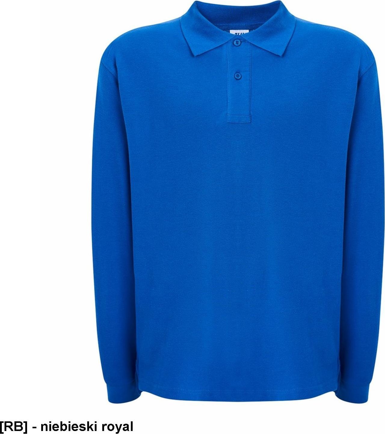 JHK PKID200LS PKID210LS - koszulki polo dziecięce długi rękaw, rozcięcia po bokach, 100% stabilizowana - niebieski royal 9-11