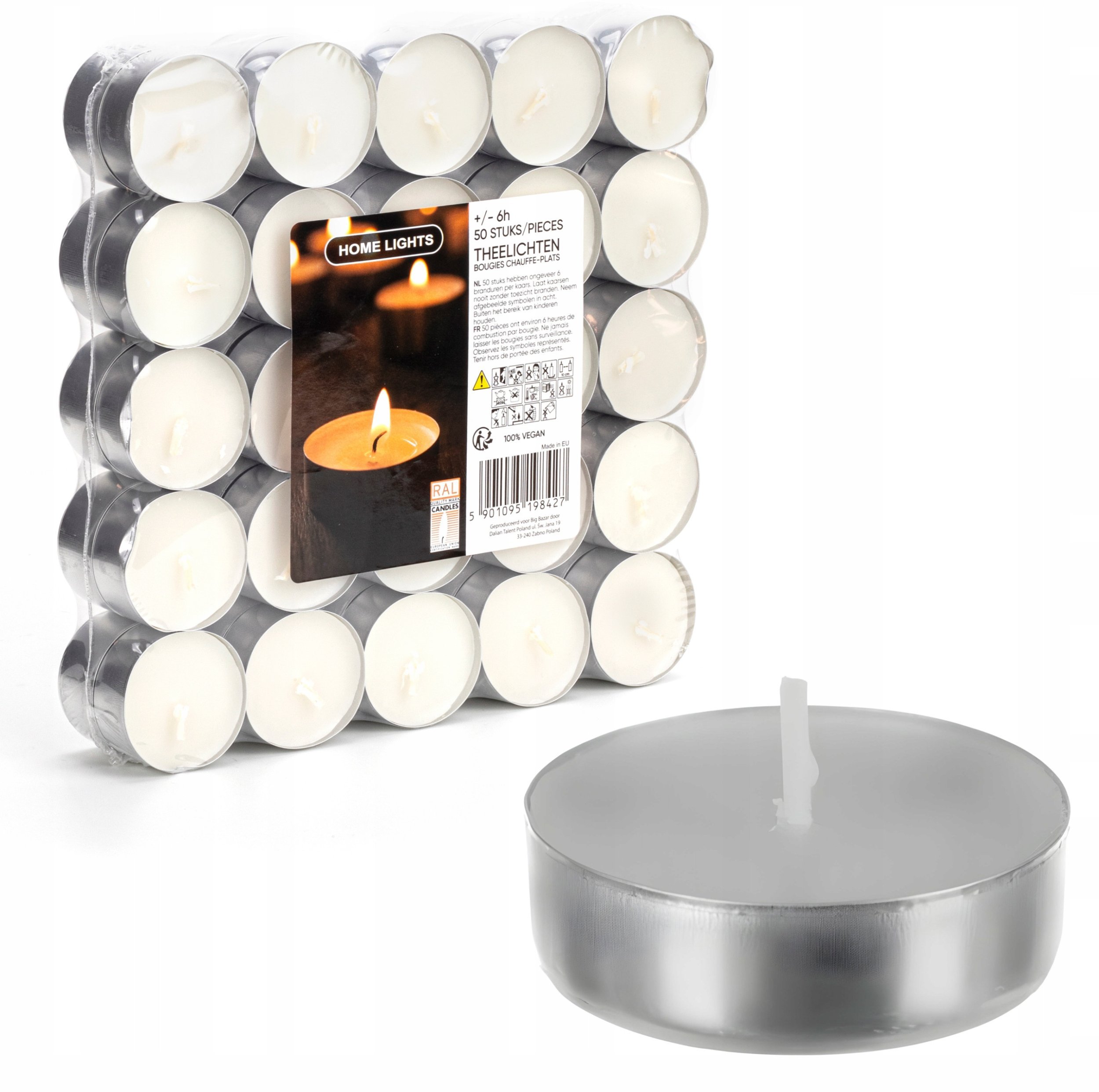 Świeczka tealight bezzapachowy podgrzewacz kpl./50szt