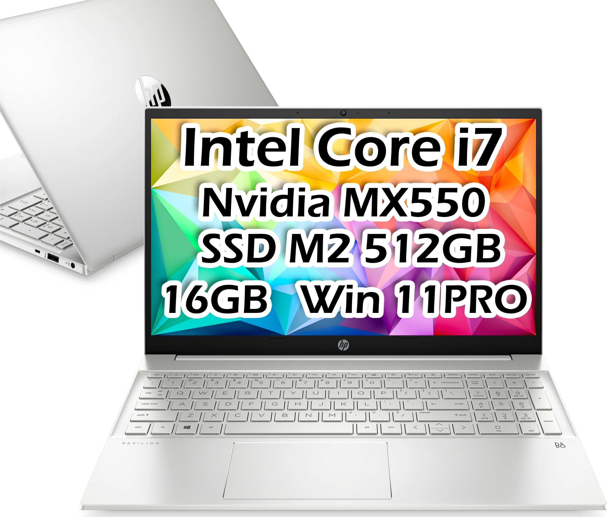 Laptop HP Laptop HP Pavilion 15-eg2013nq 6M344EA Intel i7 / 16GB / SSD 512GB / Nvidia MX550 / FullHD / Win11 Pro / Srebrny