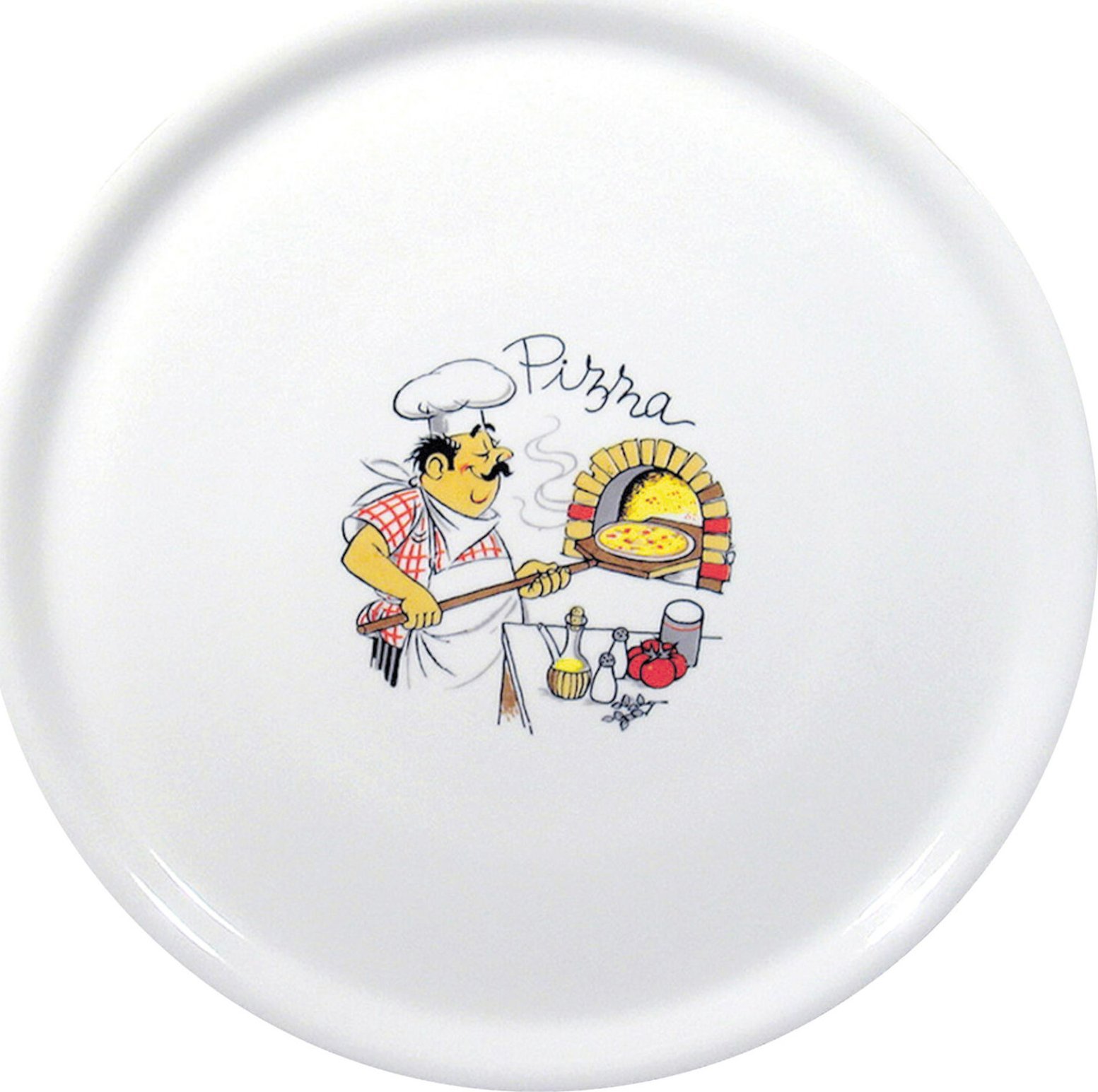 Duralex Talerz do pizzy z porcelany Traditional biały śr. 31 cm - zestaw 6 szt. Talerz do pizzy z porcelany Traditional biały śr. 31 cm - zestaw 6 szt