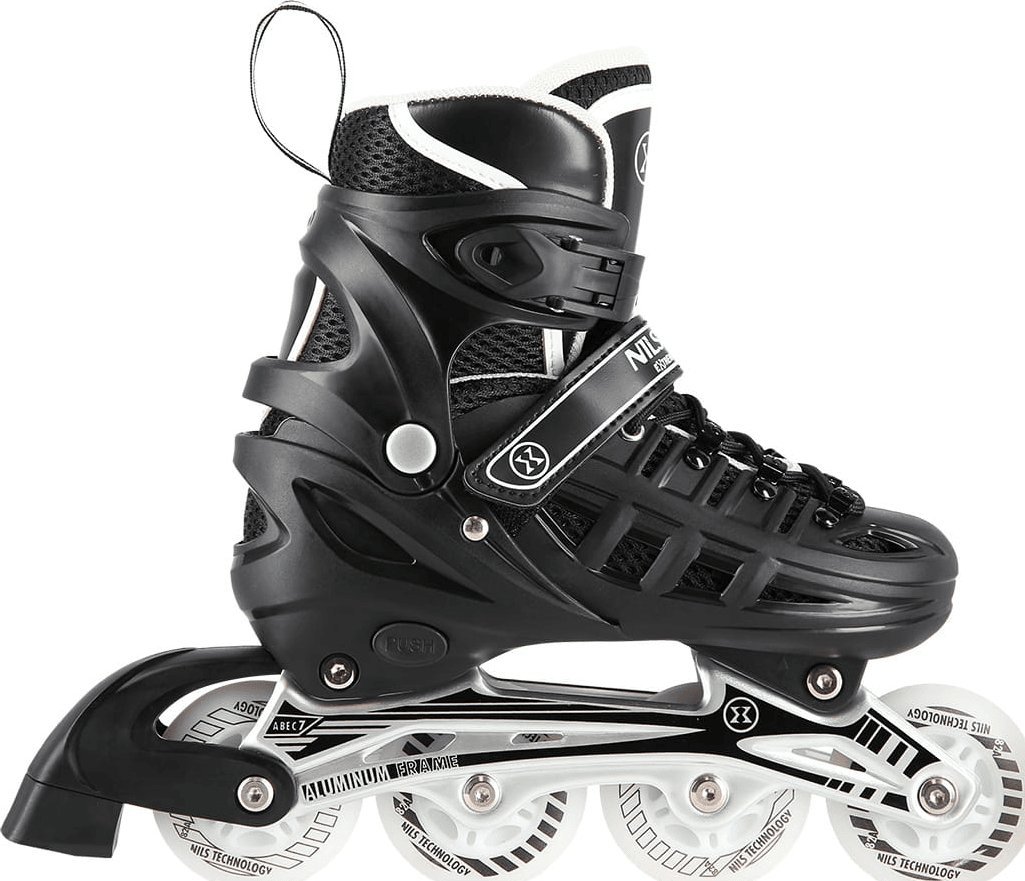 Rolki Nils Extreme NH10905 z wymienną płozą regulowane czarne r. 39-42