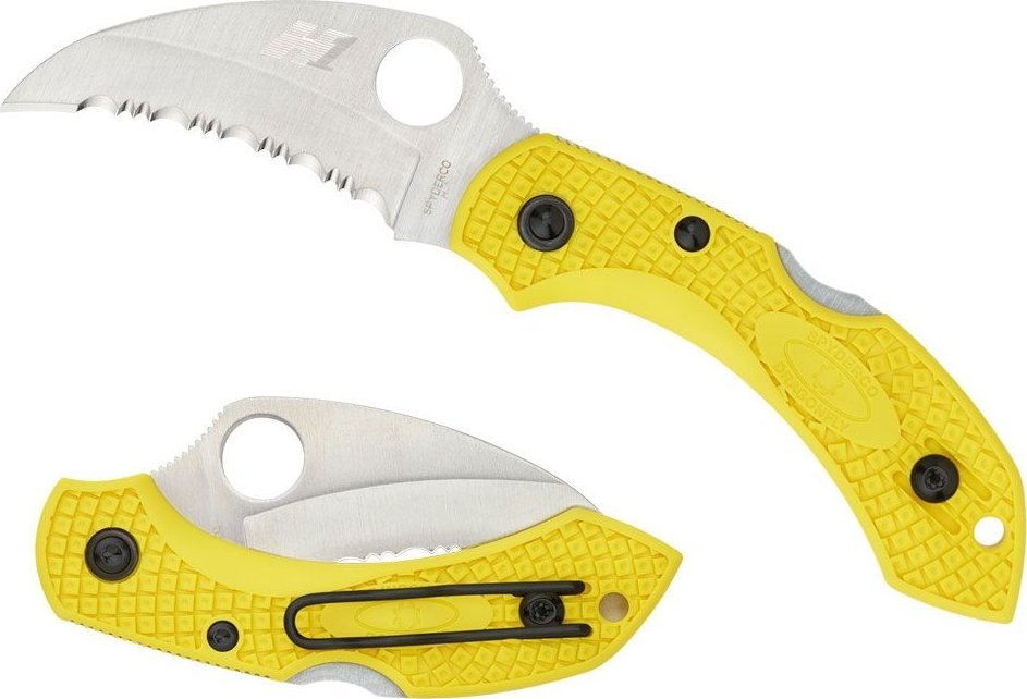 Spyderco Spyderco DRAGONFLY 2 SALT HAWKBILL SERRATED C28SYL2HB
