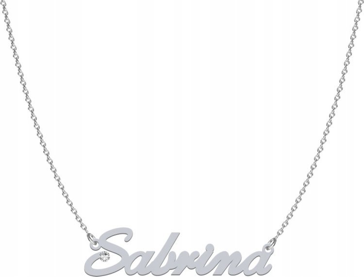 Radziszewska Jewellery Naszyjnik z imieniem SABRINA srebro925 Dedykacja