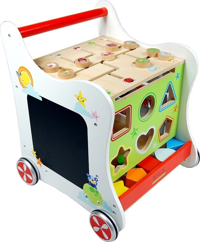 Nefere Pchacz chodzik drewniany Kotek Figlotek - 5 w 1