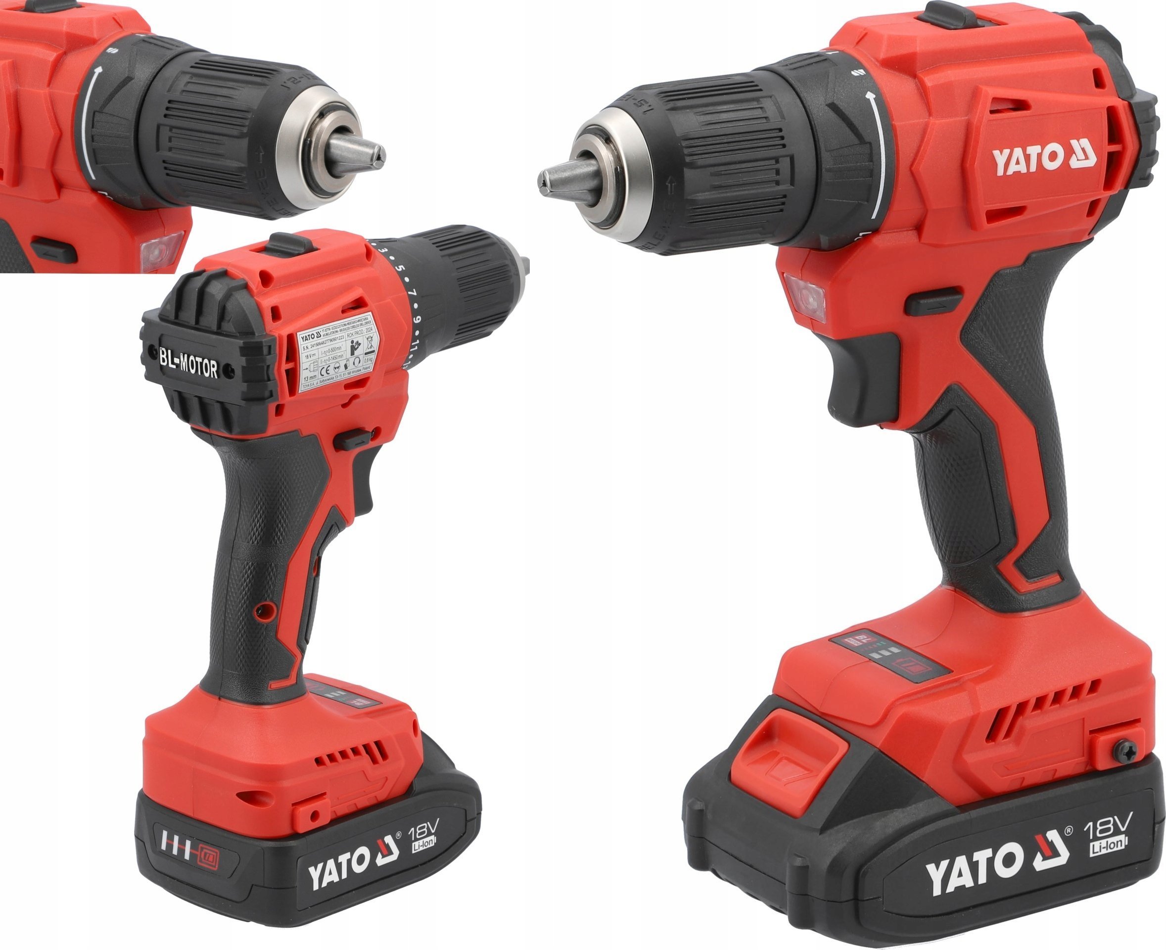 YATO WIERTARKO-WKRĘTARKA BEZSZCZOTKOWA 18V 45Nm 2x2,0Ah