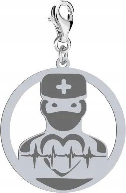 Radziszewska Jewellery Charms Kardiolog Lekarz srebro GRAWER GRATIS