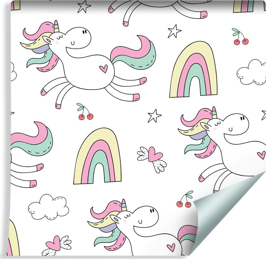 Muralo Tapeta Dla Dzieci - Kolorowe Jednorożce
