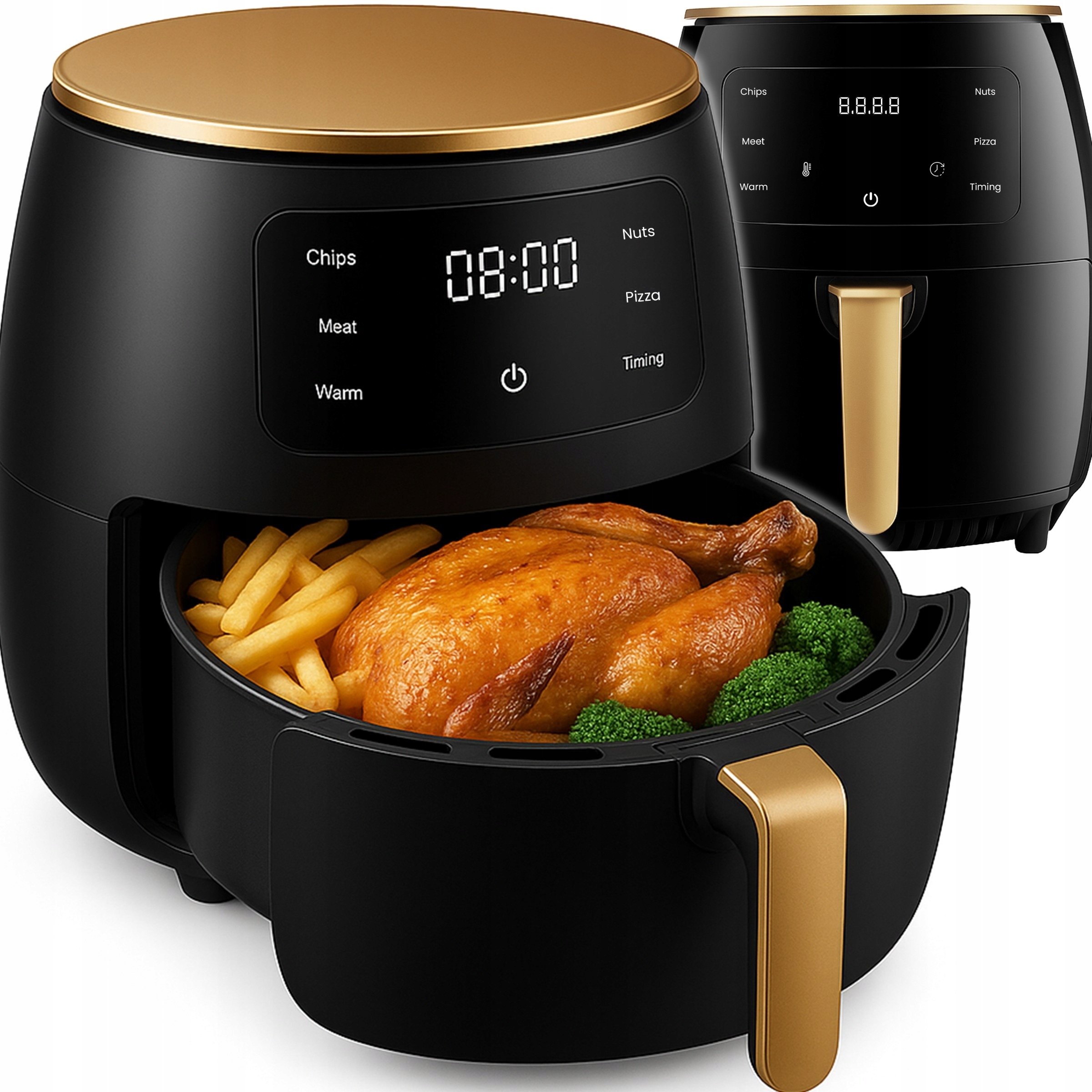 FRYTKOWNICA BEZTŁUSZCZOWA AIR FRYER 6L POWIETRZNA PIEKARNIK 2400W 6L