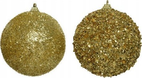 Kaemingk Bombka na choinkę nietłukąca jasne złoto 12 cm