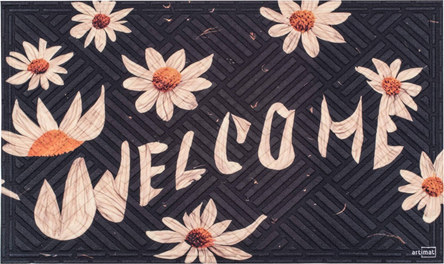 Direct Home and Garden Wycieraczka materiałowa welcome w kwiaty 45*75 cm