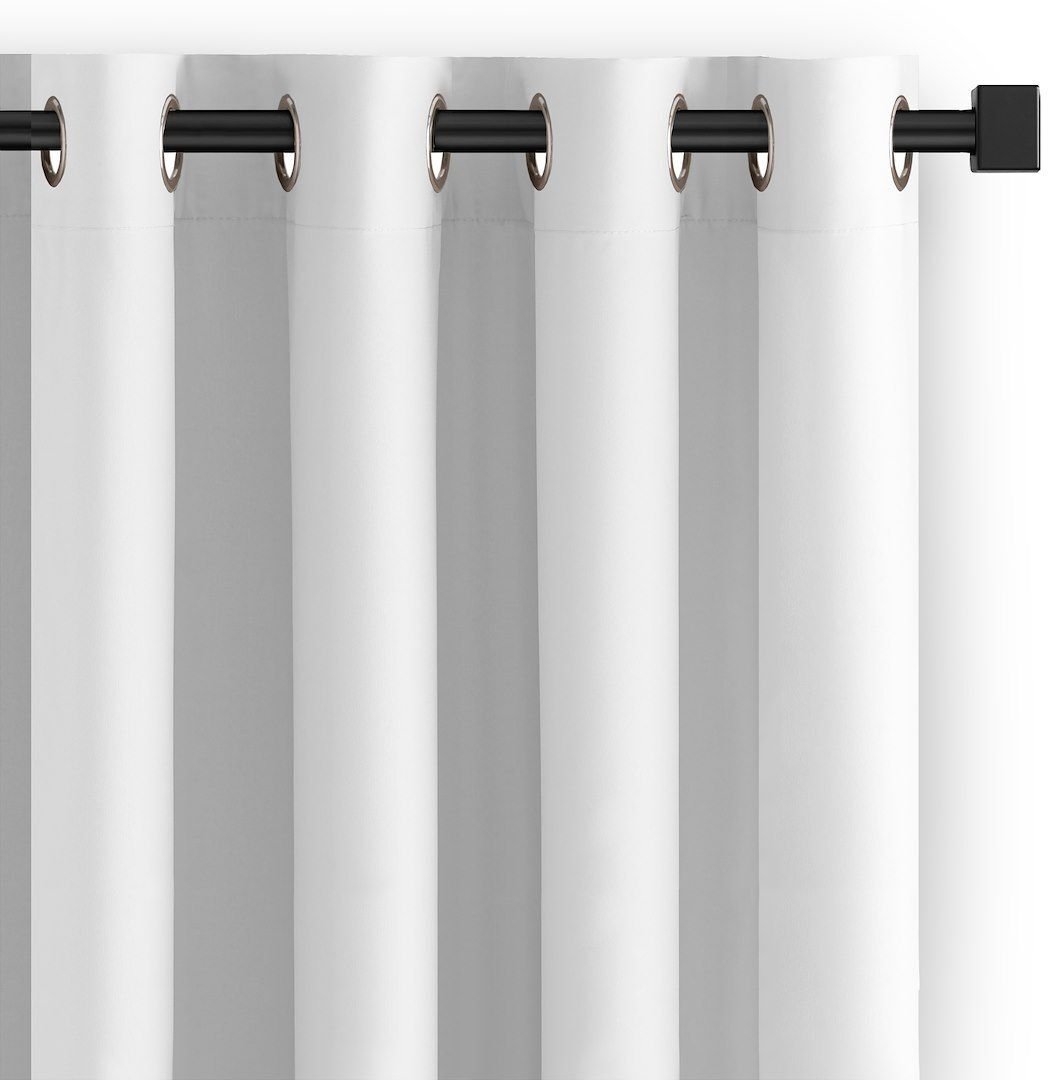 Zasłona do salonu CARLI na przelotkach gładka 200x250 biała Restilo