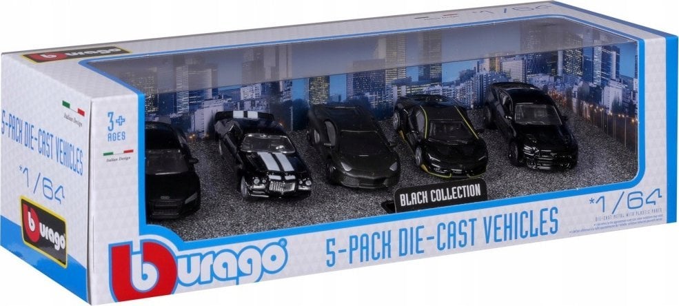 Bburago BBU 1:64 BBurago 5-pak BlackCollection 59150BK