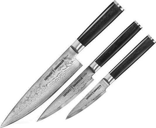 Samura Samura Damascus Zestaw 3 Noży: Szef Kuchni, Utility, Paring
